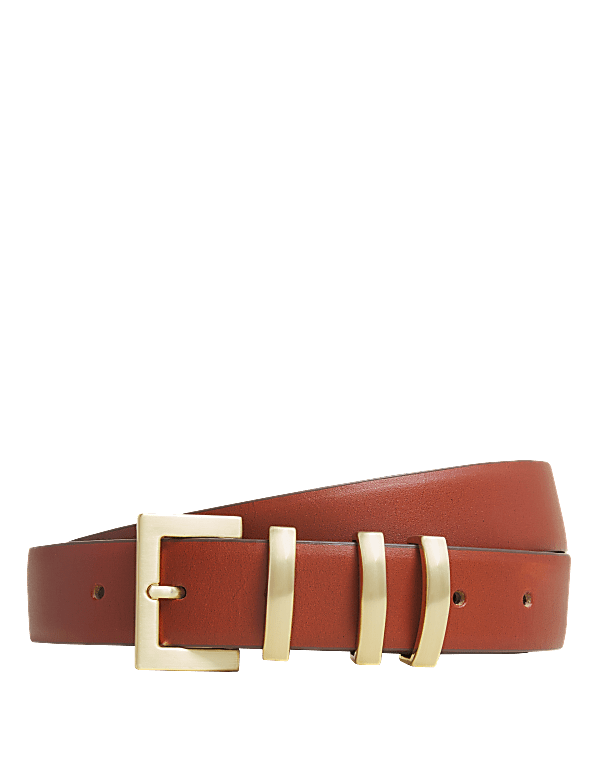 Leather Square Buckle Jean Belt