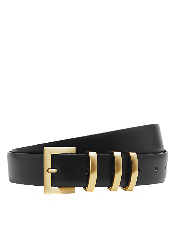 Leather Square Buckle Jean Belt