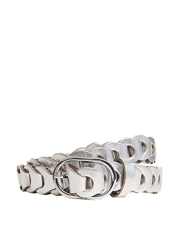 Leather Weave Jean Belt