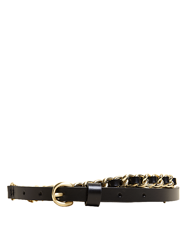 Leather Chain Waist Belt