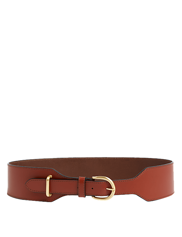 Leather Wide Waist Belt