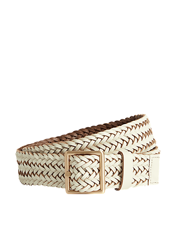 Leather Woven Jeans Belt