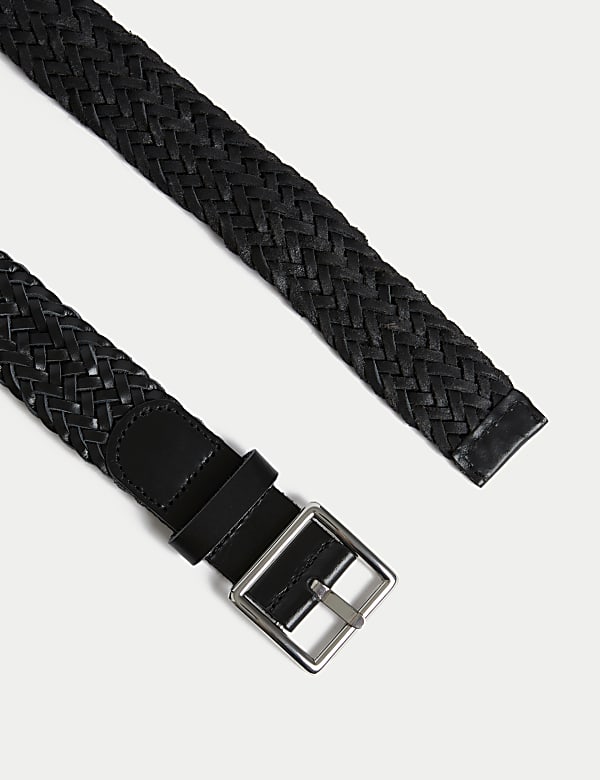 Leather Woven Jeans Belt