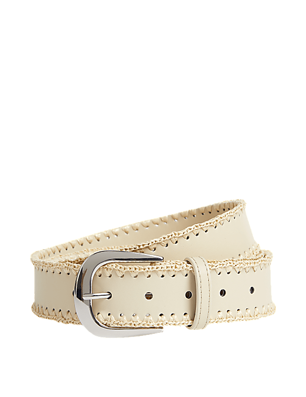 Whipstitch Detail Jeans Belt