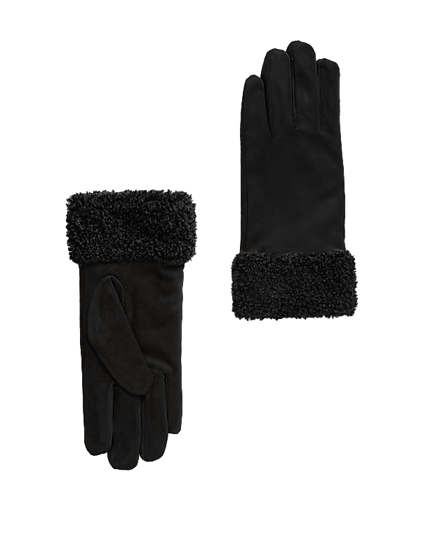 Buy Faux Sheepskin Cuffed Gloves at Marks Spencer
