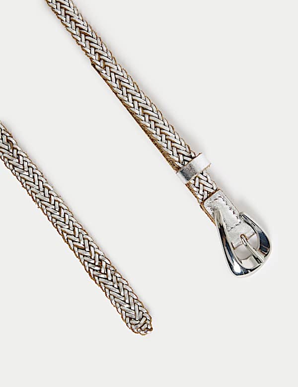 Ζώνη για τζιν στενής εφαρμογής με αγκράφα από συνθετικό πλεκτό - GR