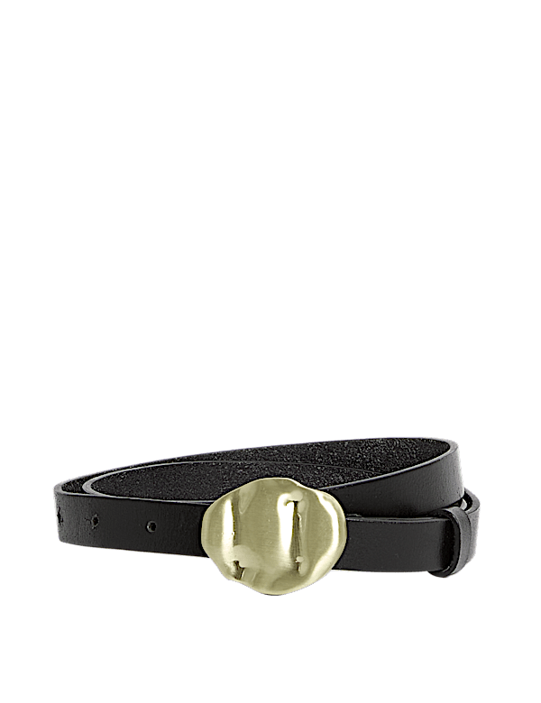 Leather Feature Buckle Jeans Belt