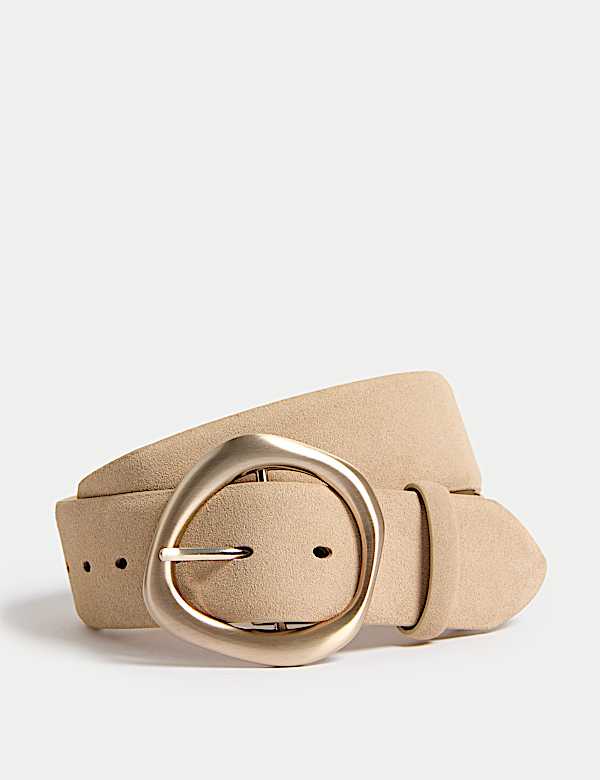Suede Feature Buckle Jeans Belt - TW