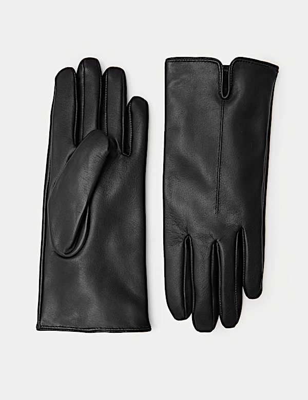 Leather Cashmere Lined Gloves - NO