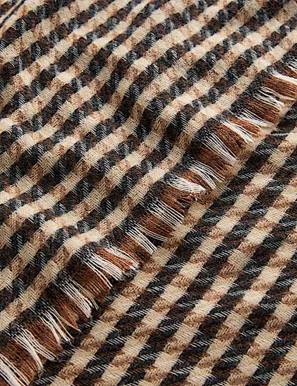 Woven Checked Scarf
