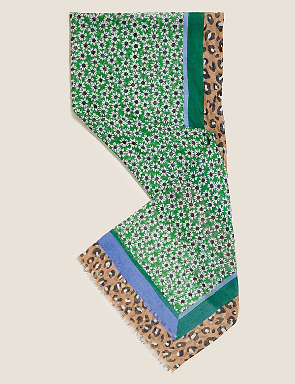 Printed Floral Scarf