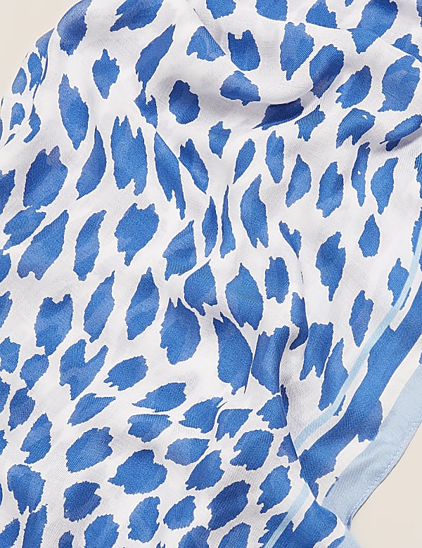 Animal Print Scarf with Modal