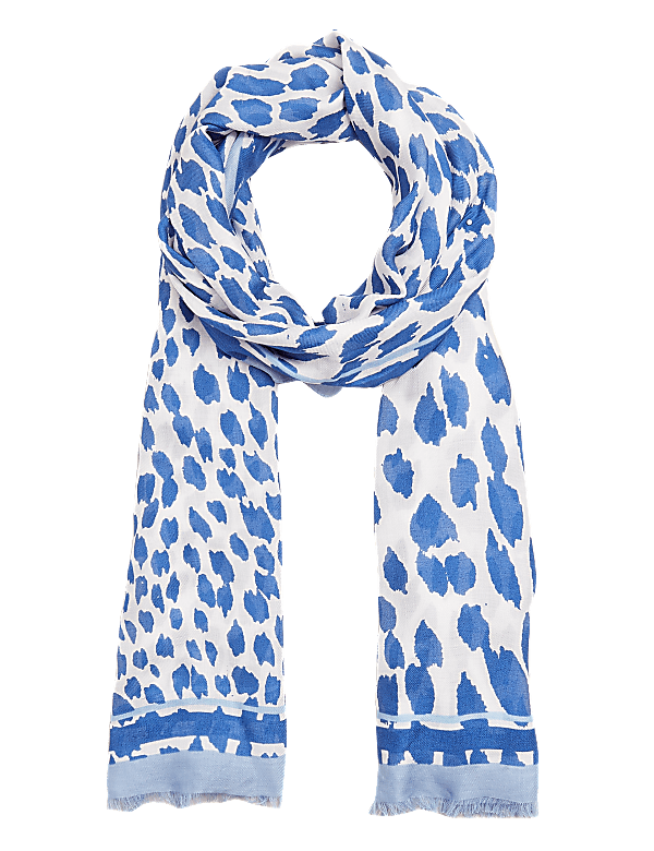 Animal Print Scarf with Modal