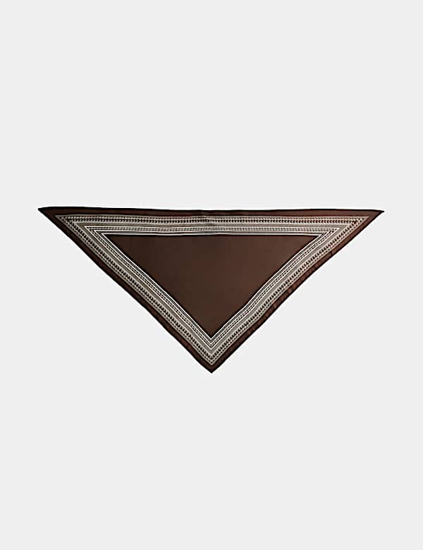 Bandana triangulaire en satin imprim&eacute; - BE