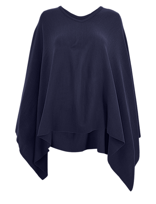 Crew Neck Poncho