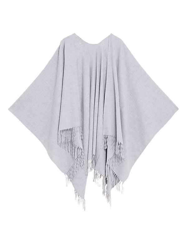 Woven Tassel Poncho