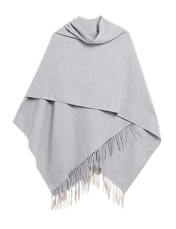 Woven Tassel Poncho
