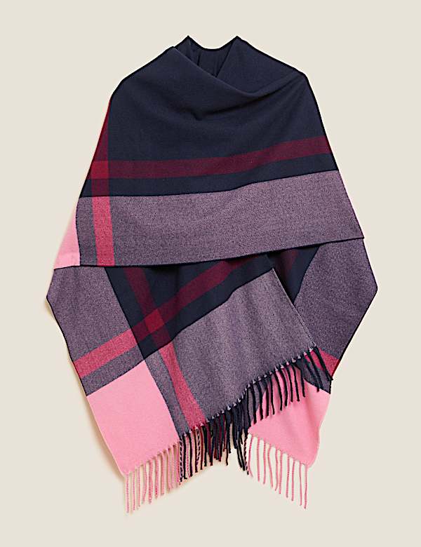 Colour Block Poncho