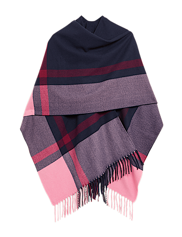 Colour Block Poncho