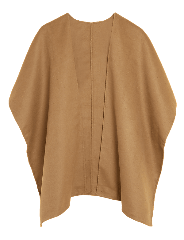 Woven Split Front Poncho