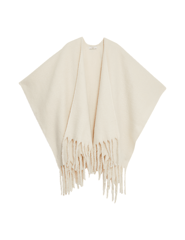 Brushed Fringed Poncho