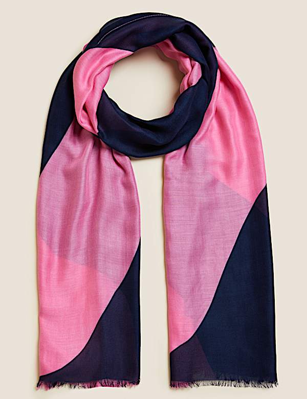 Printed Scarf With Modal
