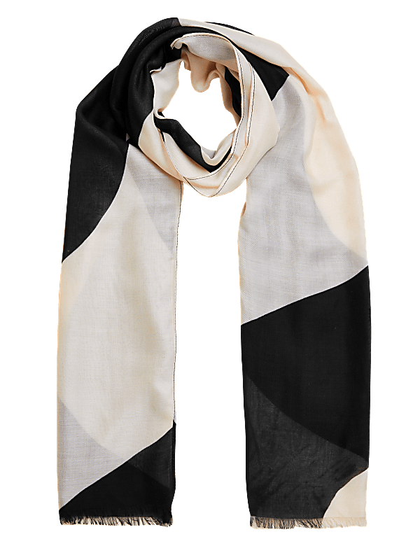 Printed Scarf With Modal