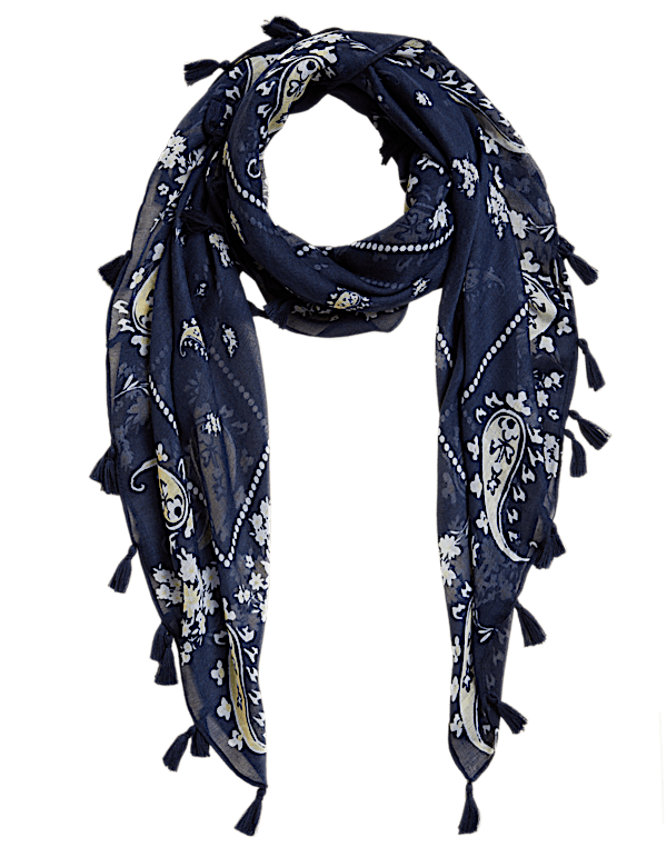 Floral Tassel Scarf