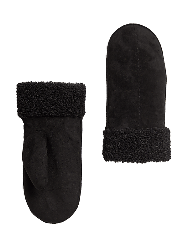 Faux Suede Mittens