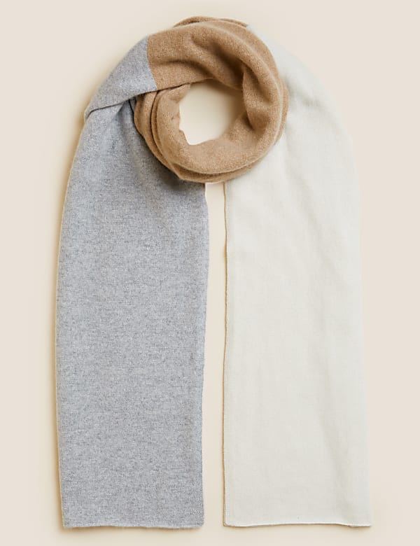 Pure Cashmere Colour Block Scarf