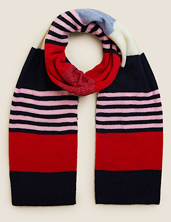 Knitted Striped Scarf