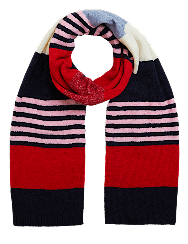 Knitted Striped Scarf