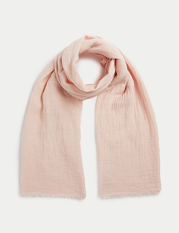 Linen Blend Textured Scarf