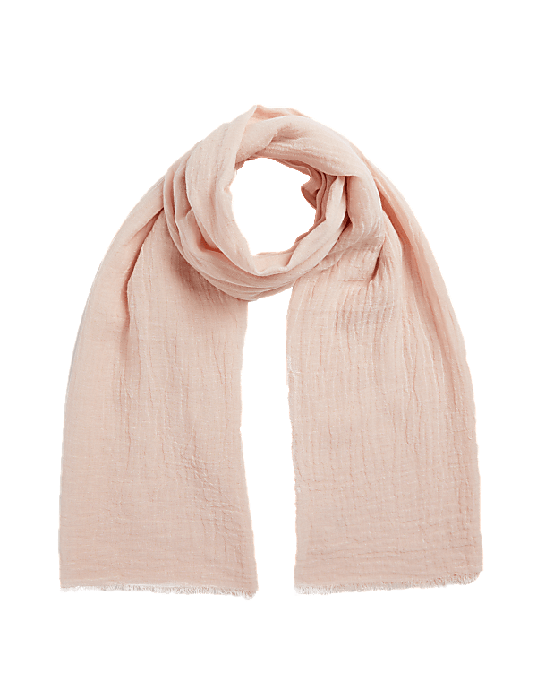 Linen Blend Textured Scarf