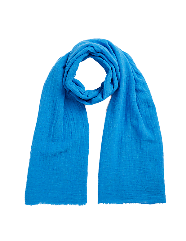 Linen Blend Textured Scarf