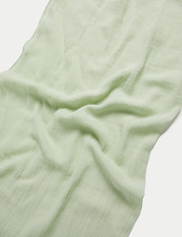 Linen Blend Textured Scarf