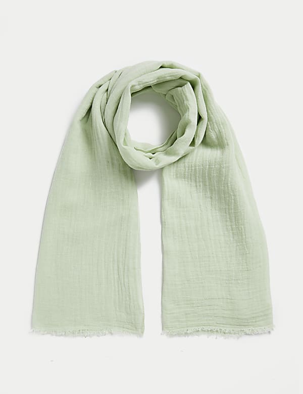Linen Blend Textured Scarf - VN