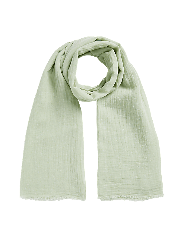 Linen Blend Textured Scarf