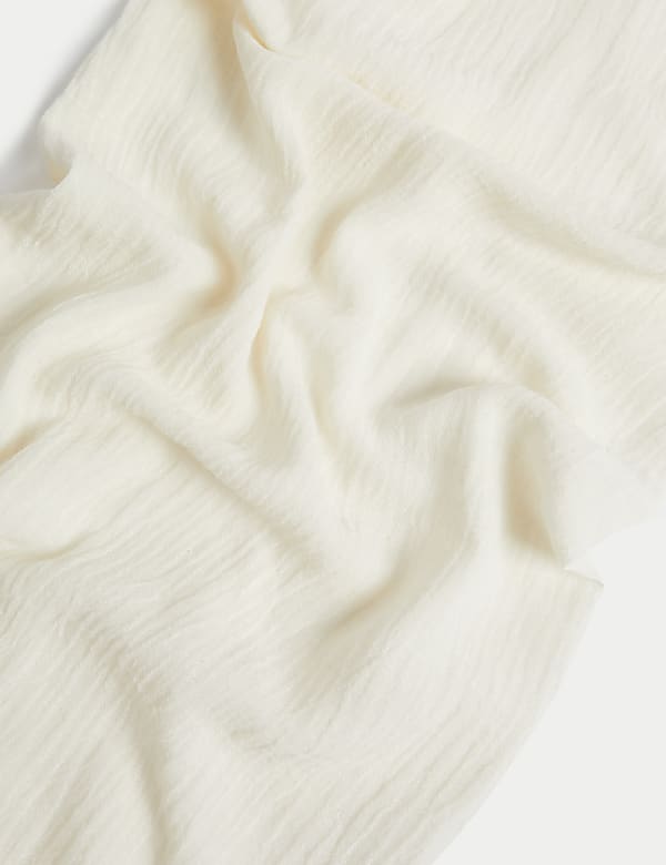 Linen Blend Textured Scarf