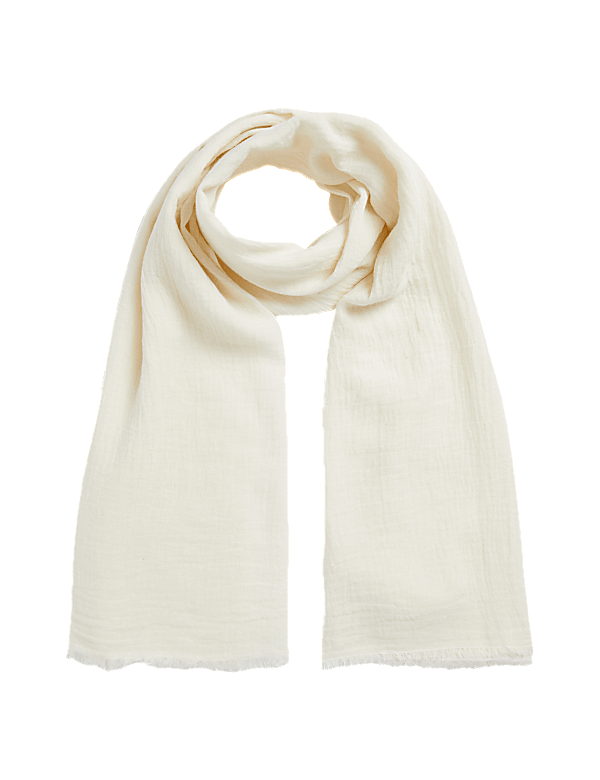 Linen Blend Textured Scarf