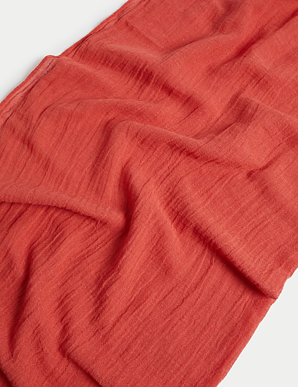 Linen Blend Textured Scarf