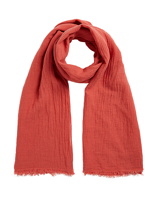 Linen Blend Textured Scarf