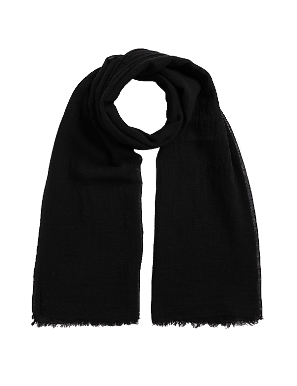Linen Blend Textured Scarf