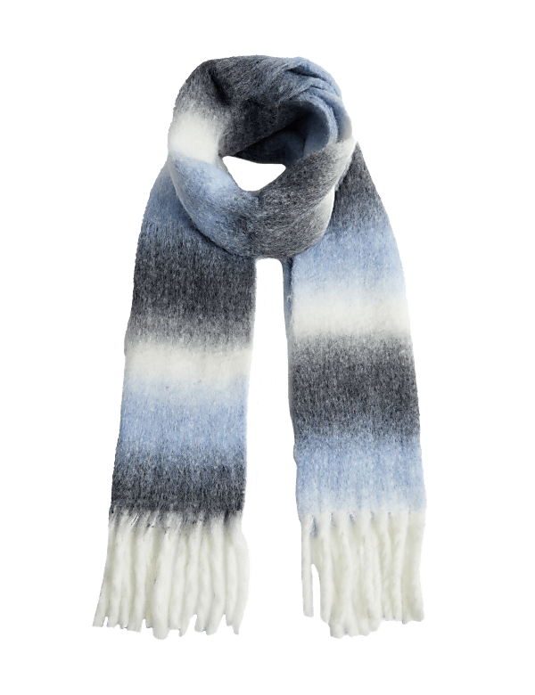 Striped Scarf with wool