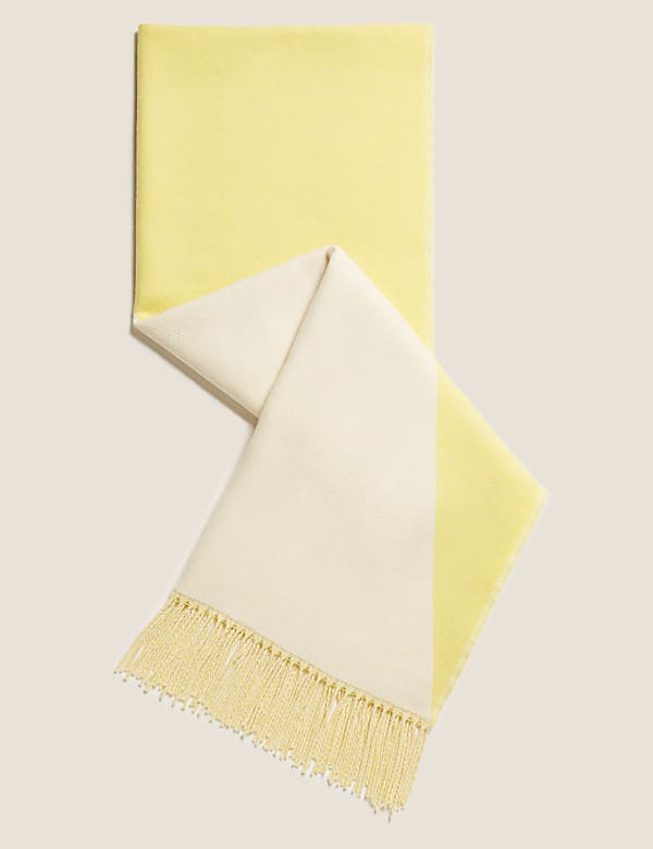 Spliced Colour Block Tassel Scarf - CA