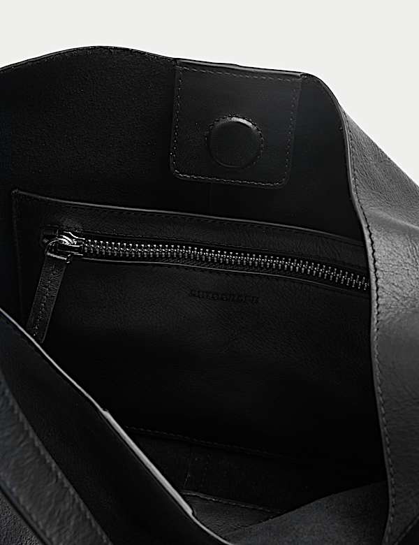 Sac à bandoulière en cuir avec poignée sur le dessus - CH