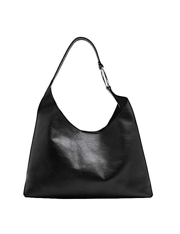 Sac à bandoulière en cuir avec poignée sur le dessus - CH