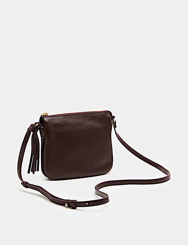 Tassel Leather Textured Cross Body Bag - CY