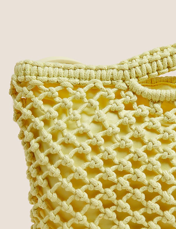 Macrame Clutch Cross Body Bag