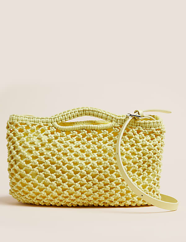 Macrame Clutch Cross Body Bag